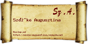 Szőke Augusztina névjegykártya